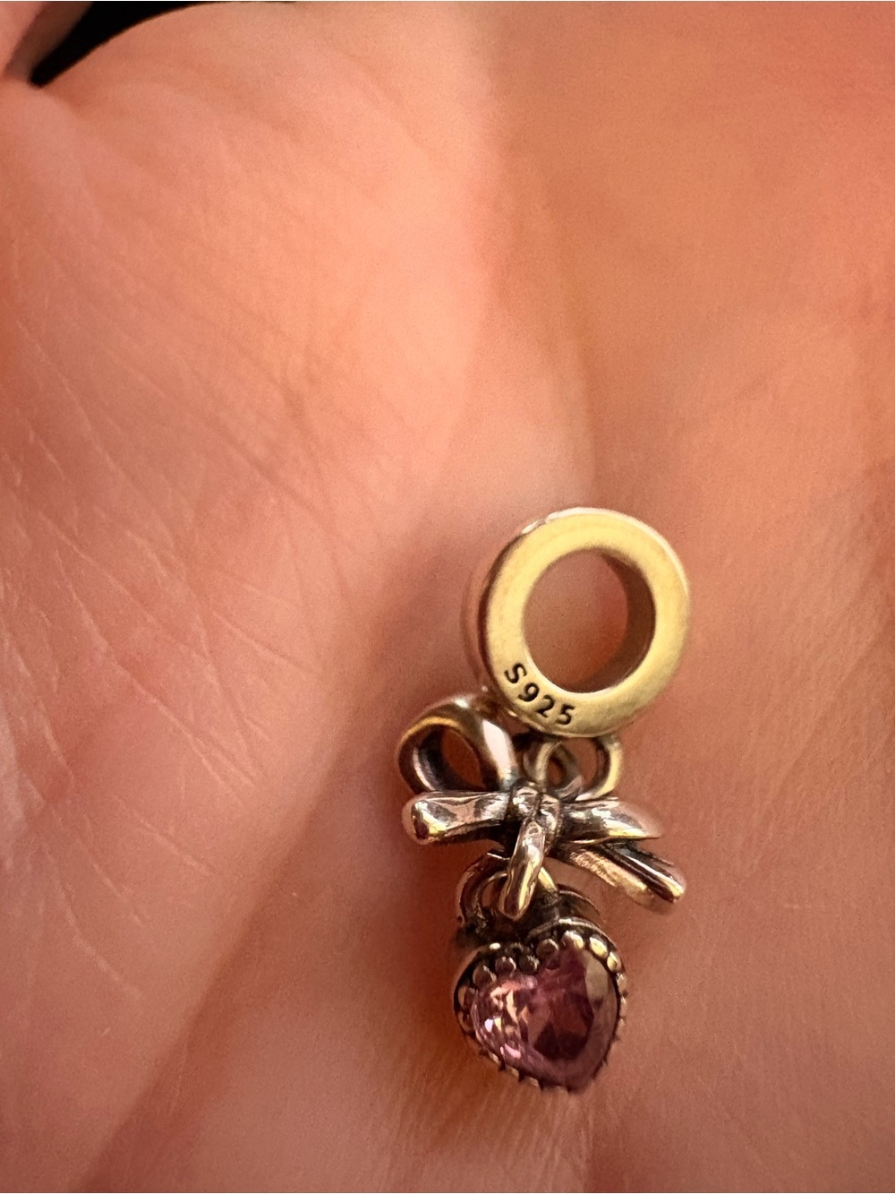 Heart and bow Linx charm